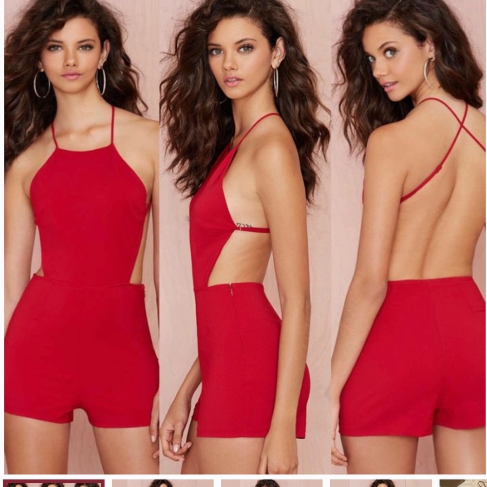 NWT Nasty Gal Open Back Romper